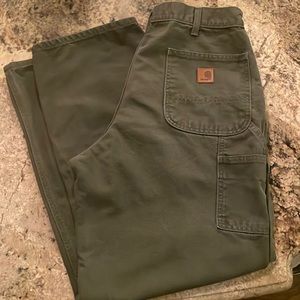 Men’s Army Green Original Dungaree Fit Cargo Pants - RN 14806 - size 36x32